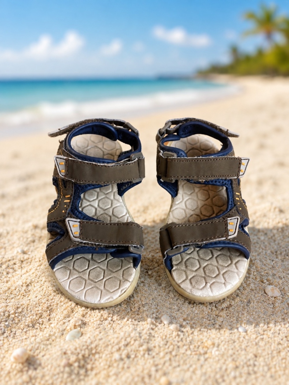 Eddie Bauer Toddler Sport Sandals Brown/Navy Size 8M